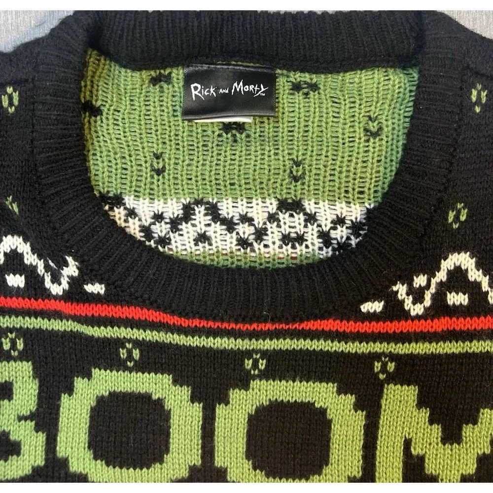NEW Rick and Morty Ugly Christmas Sweater Mens Size Medium 